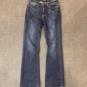 Judy Blue Bootcut Jeans Size 9/29 Frayed Hem Dark Wash Stretch Casual Comfort